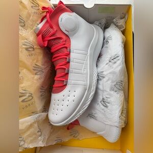 Curry 4 Flotro Men's Athletic Shoes - White and Red